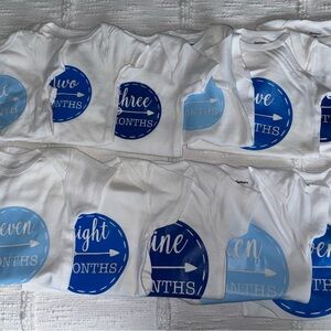 Gerber Handmade Baby Monthly Milestone Onesies